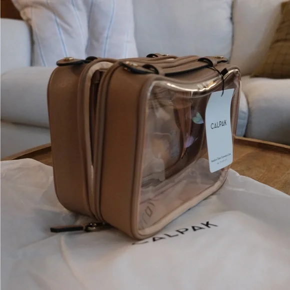 Calpak Medium Cosmetics Case in Caramel - Picture 3 of 9